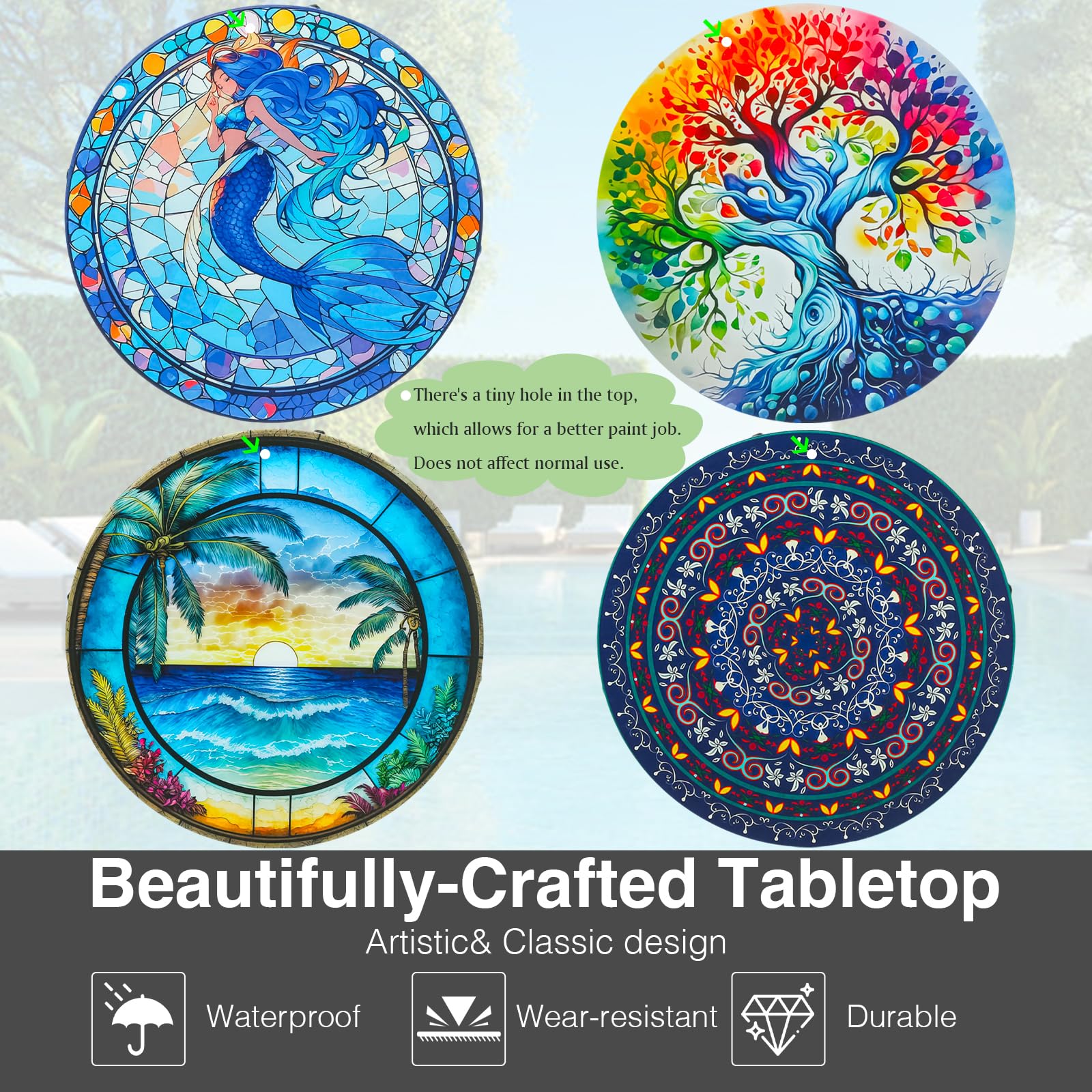 Fashion&cool beach-sunrise pattern adds bright decor to outdoor spaces.