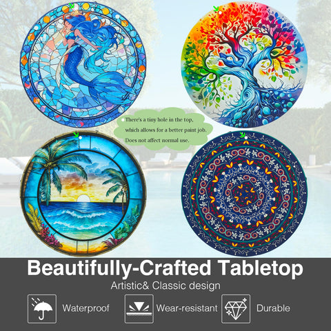 Fashion&cool beach-sunrise pattern adds bright decor to outdoor spaces.