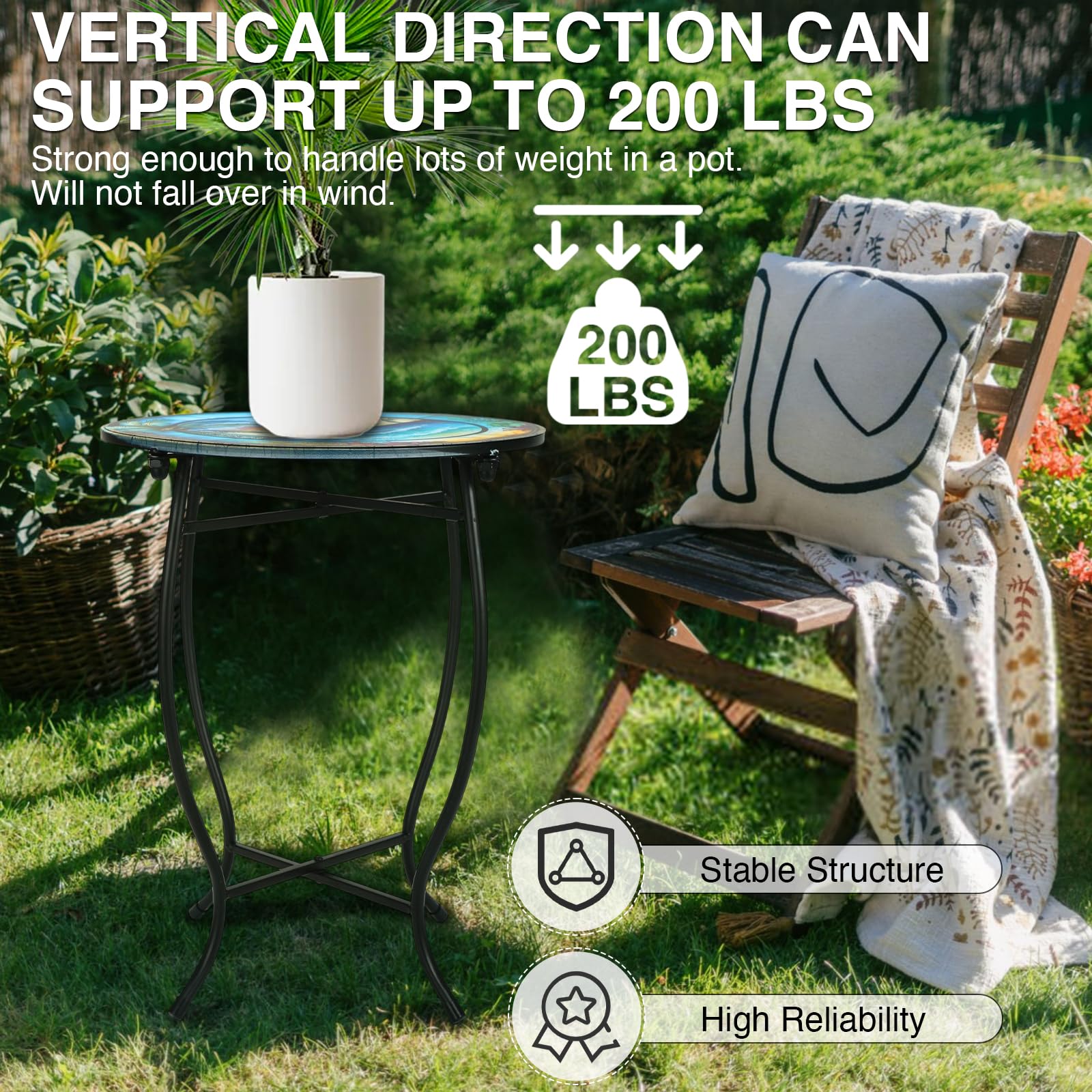 Fashion&cool easy-assembly round table installed in minutes.