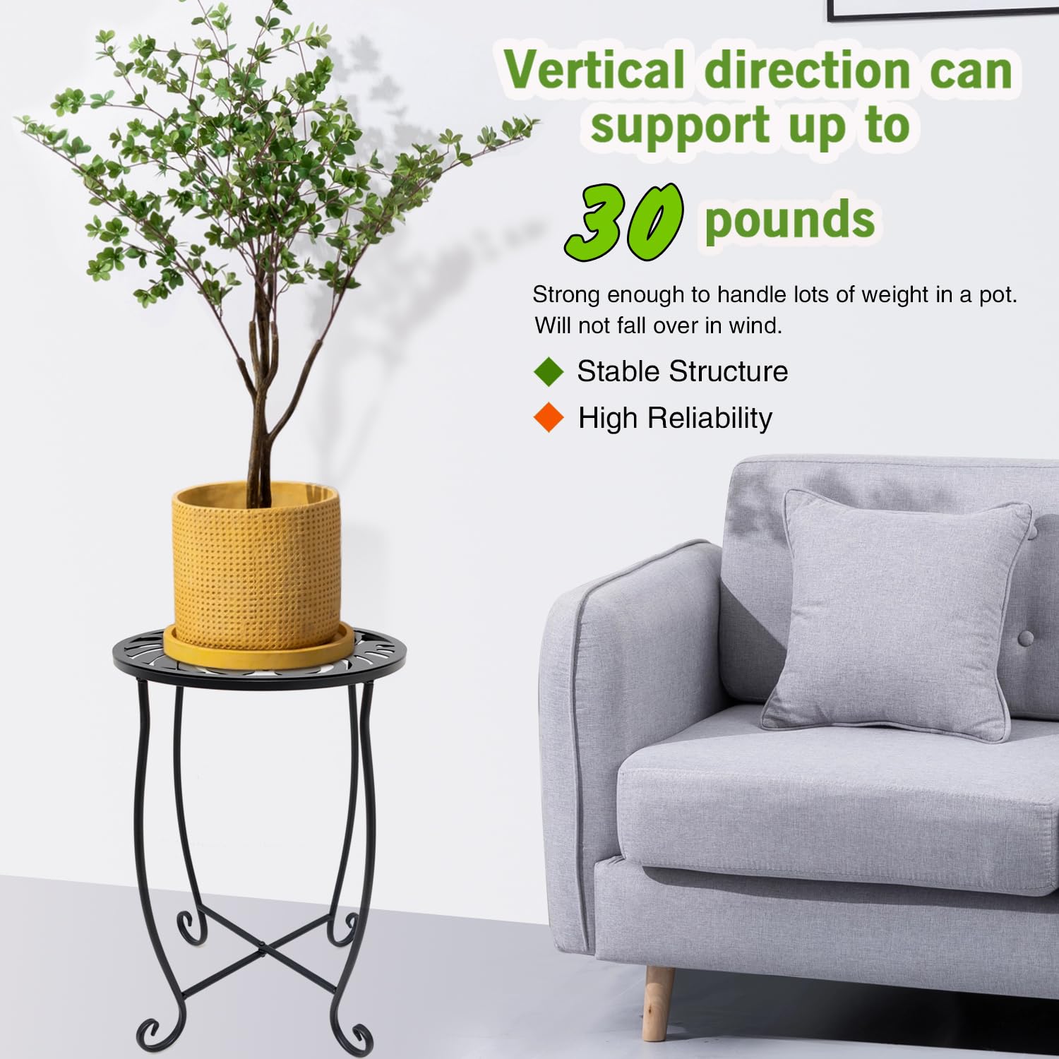 Fashion&cool indoor/outdoor plant stand doubles as a versatile side table
