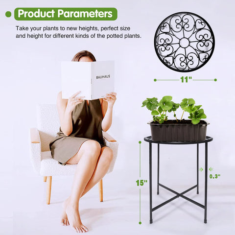 Fashion&amp;Cool plant stand easy assembly with four notches and simple setup