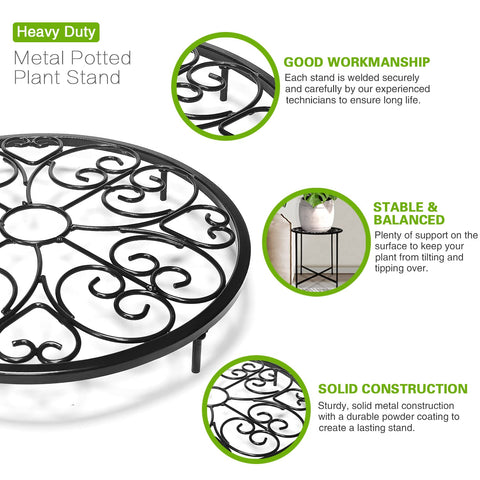 Fashion&amp;Cool plant stand with four-point support keeps plants balanced on any floor
