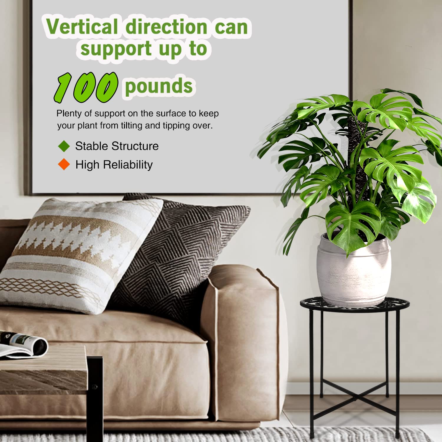 Fashion&amp;Cool indoor outdoor plant stand versatile for balconies, patios, and living spaces