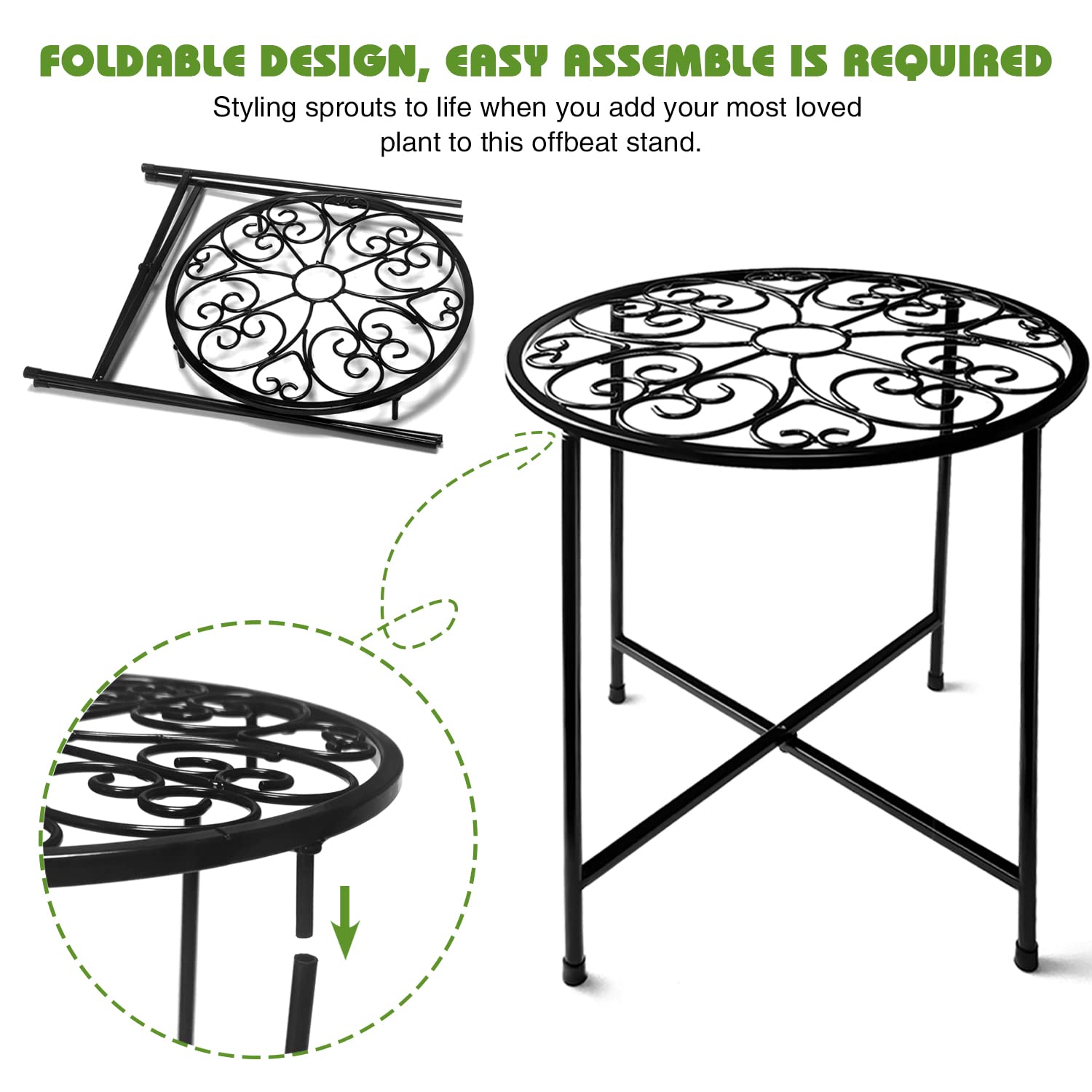 Fashion&amp;Cool plant stand with rustproof coating for outdoor use