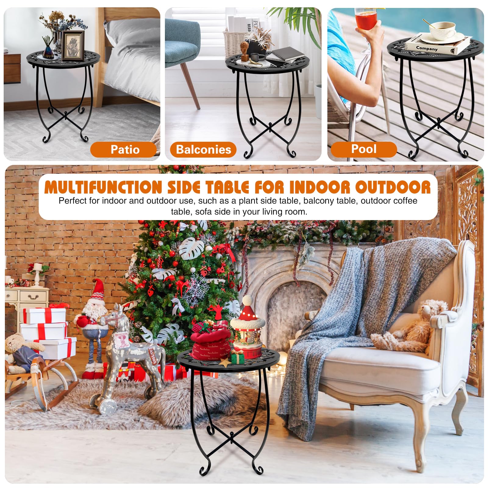 Fashion&cool plant stand multifunctional for indoor or outdoor use near seating
