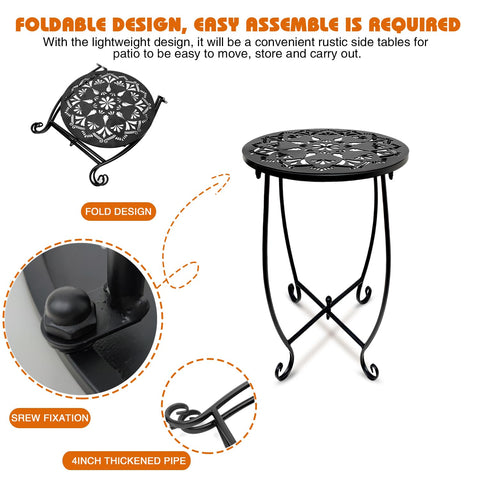 Fashion&cool small round end table at 15 inches fits tight spots