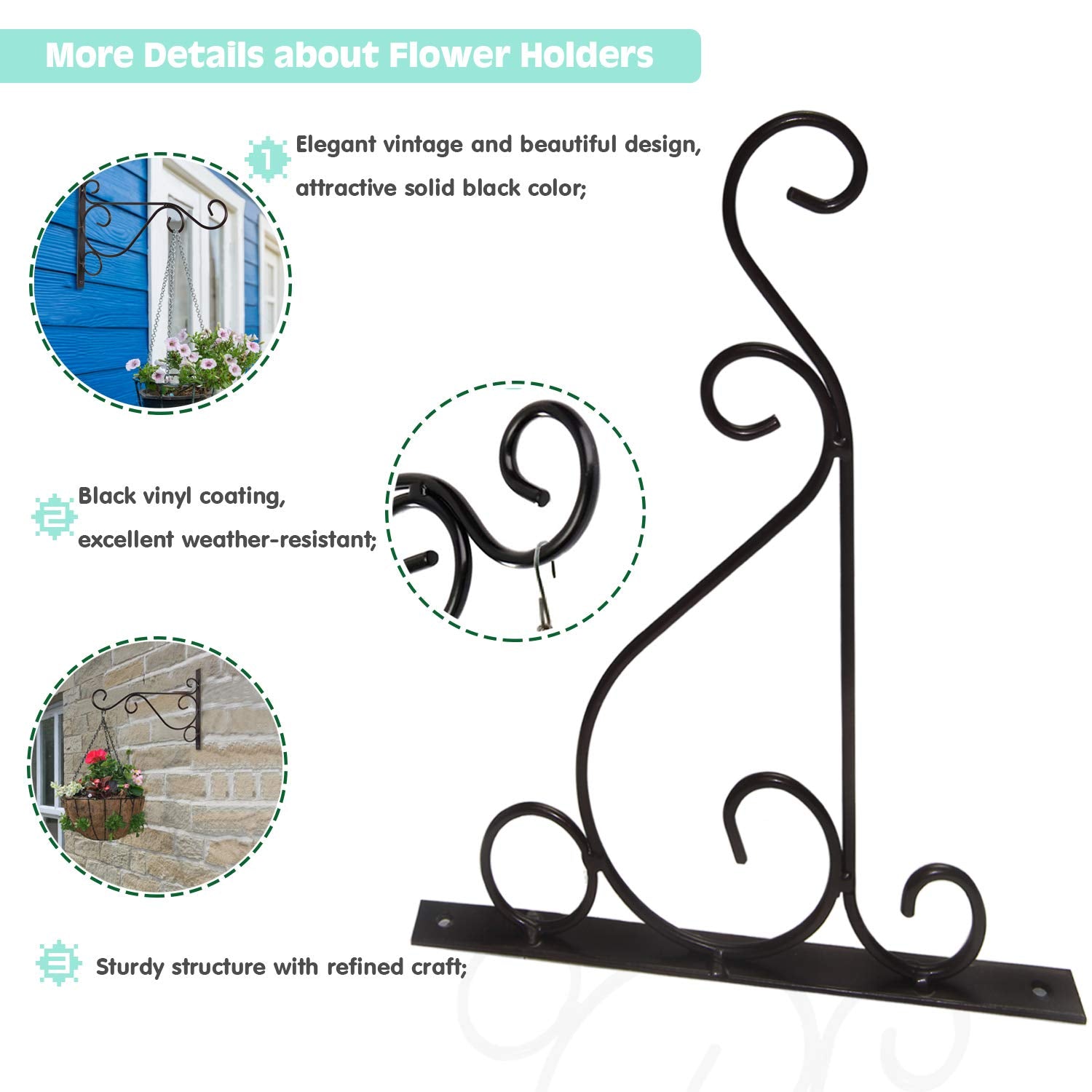 Fashion&cool wall-mount bracket with screws for quick, easy installation.