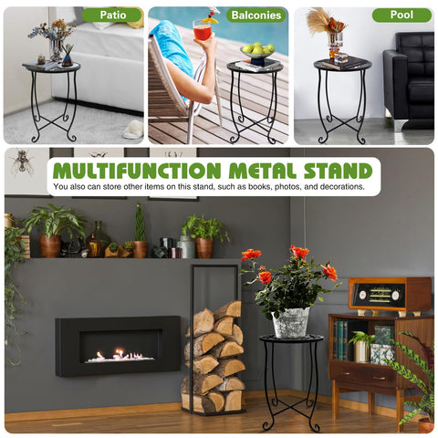 Fashion&cool weather-resistant metal patio table ready for year-round use
