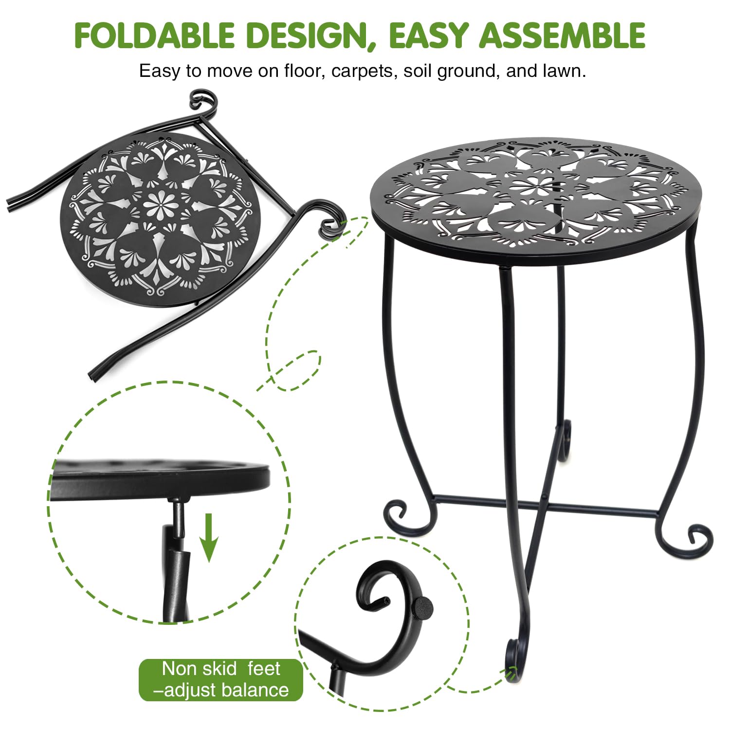 Fashion&cool outdoor table, versatile porch or lounge use with sleek round design.
