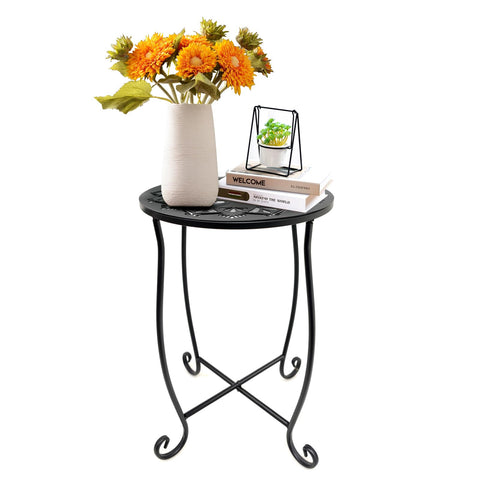 Fashion&cool round side table top view; ideal compact surface for small spaces.