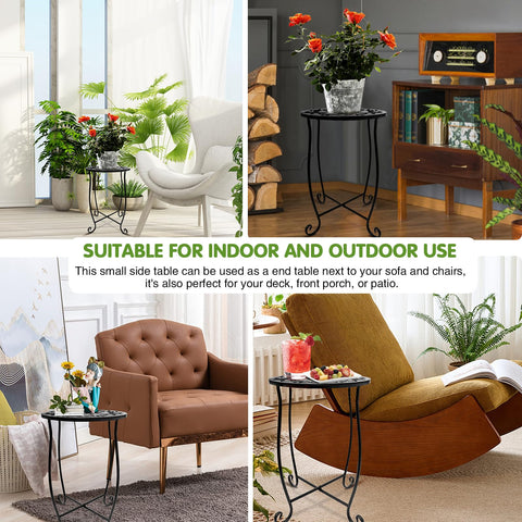 Fashion&cool finish with rust-proof coating keeps outdoor tables looking fresh.