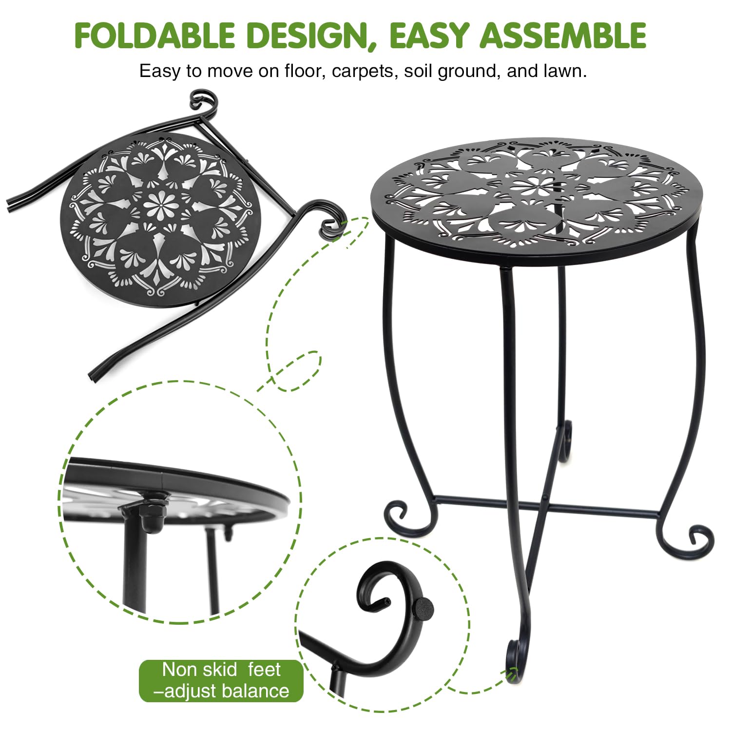 Fashion&cool sturdy legs and anti-slip pads protect floors and enhance stability.