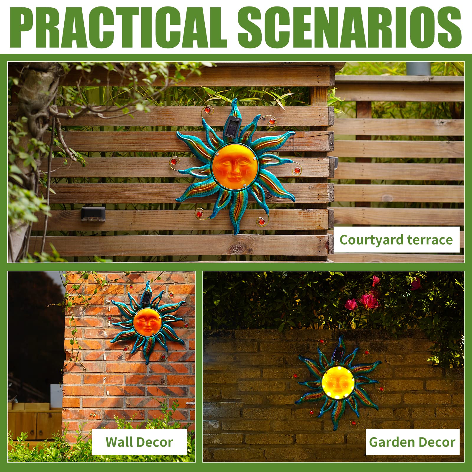 Fashionoda blue sun face wall decor, a thoughtful outdoor gift idea.