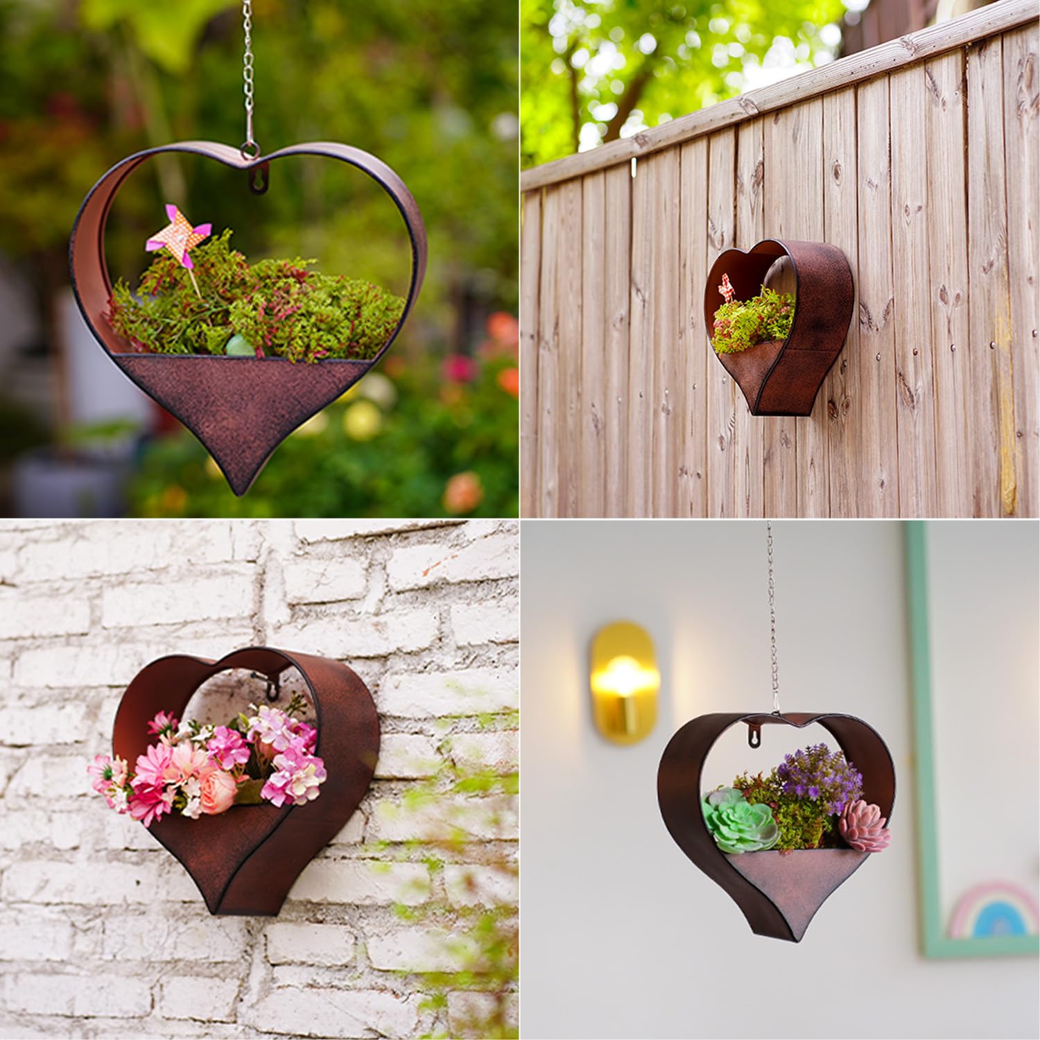 Fashionoda retro modern heart planter blends style and nature beautifully