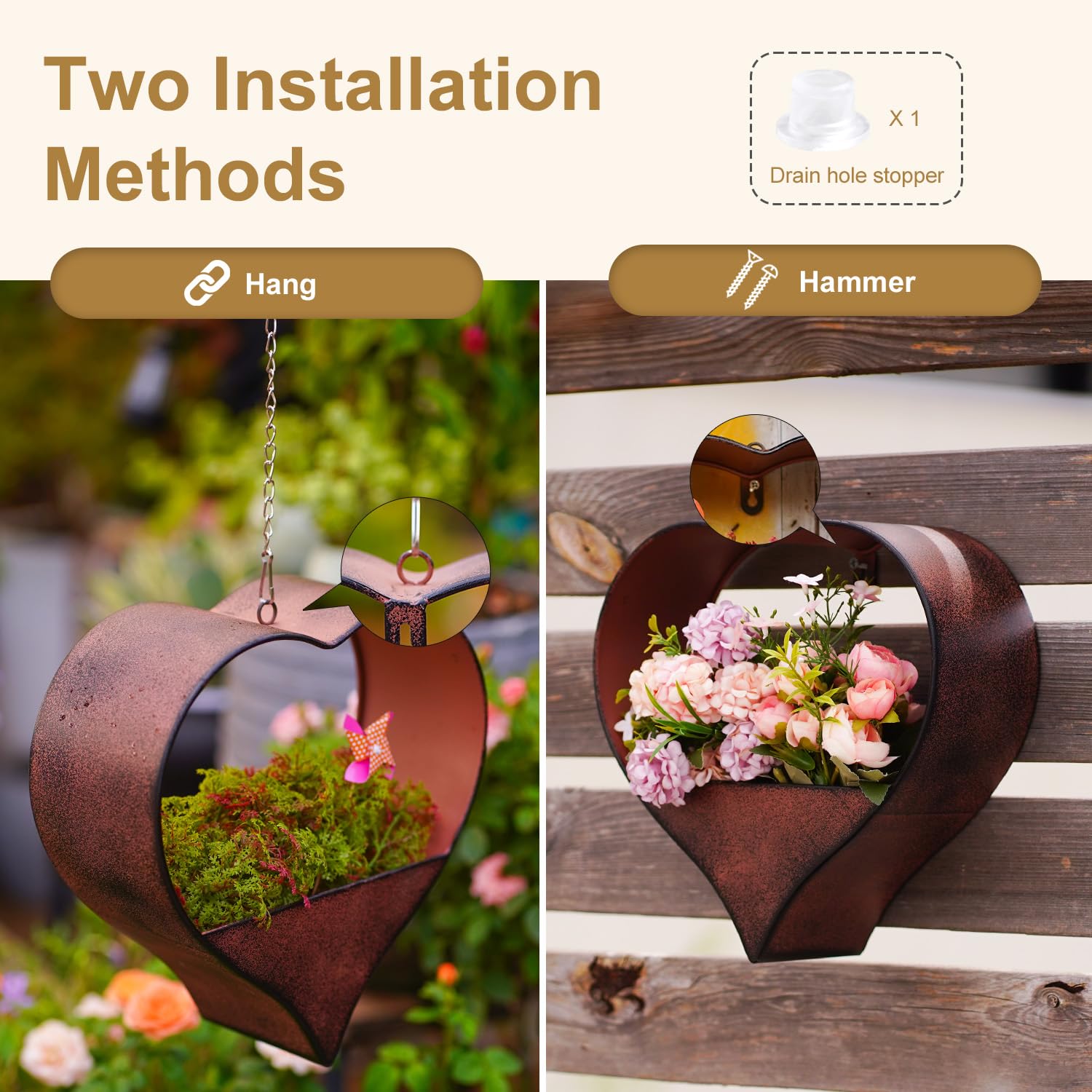Fashionoda cooper heart planter makes a thoughtful gift for plant lovers