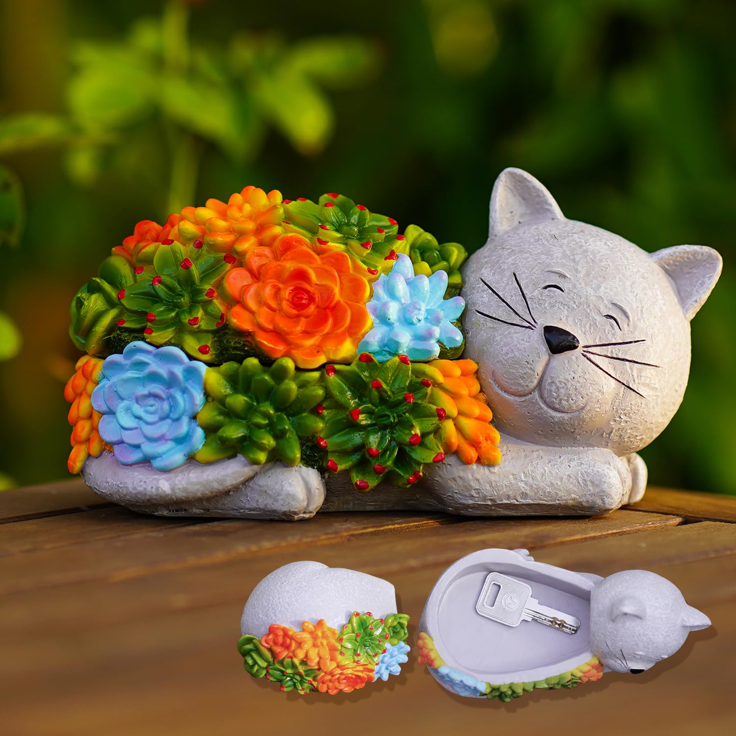 Fashionoda Patio Garden Cat Decor adds charm to any outdoor space.