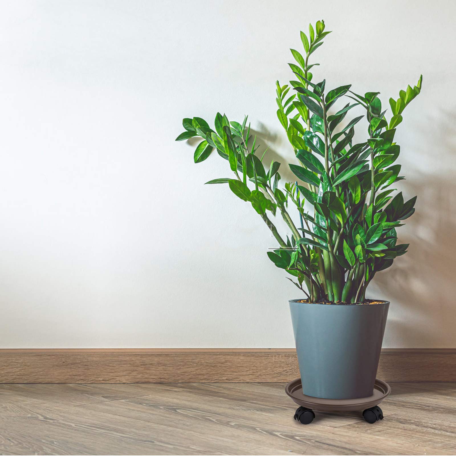 Fasmov three-pack plant caddy pallets offer versatile pot organization.