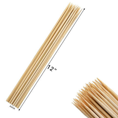 Fasmov bamboo skewers smooth wood surface for burr-free handling.