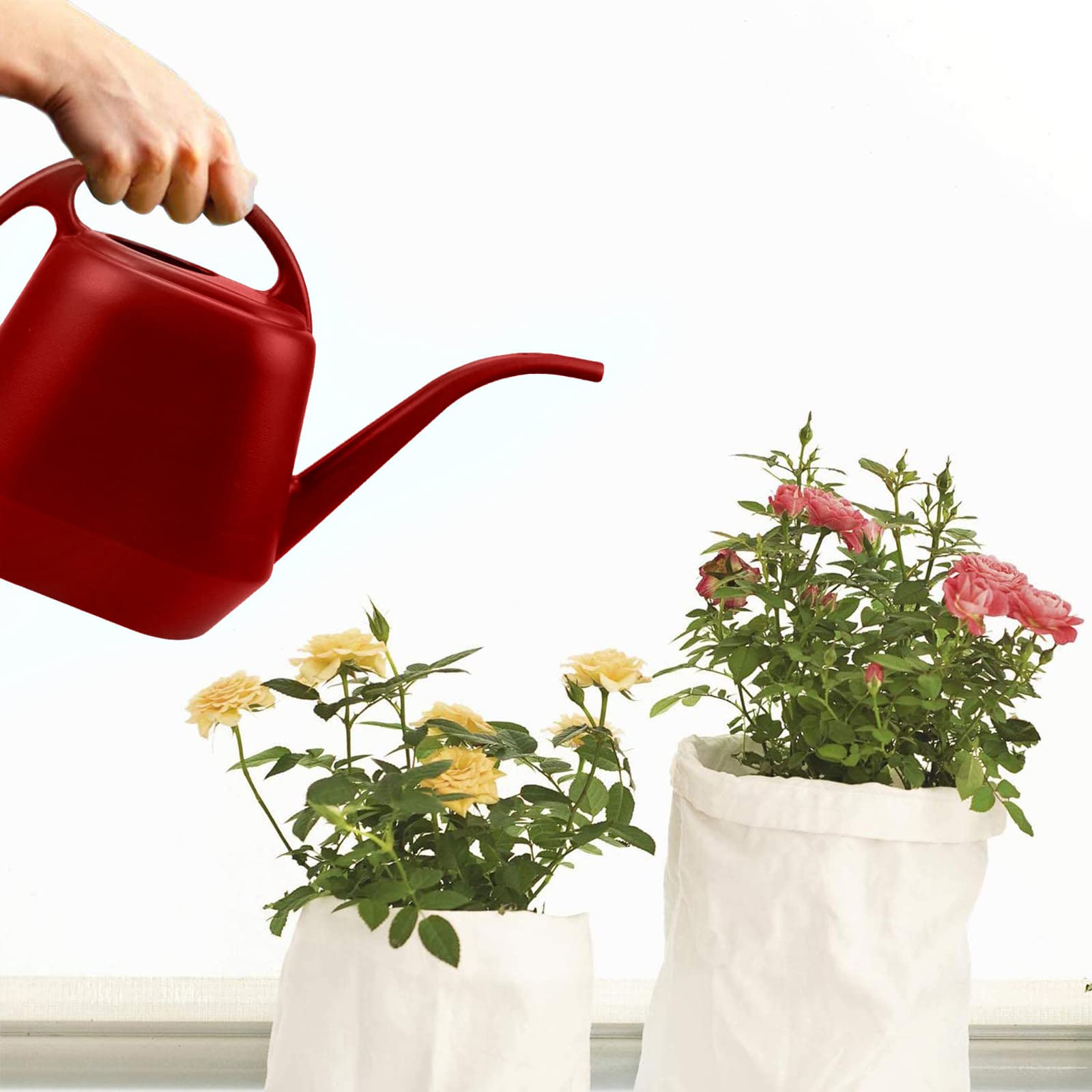 Fasmov Burnt Red Watering Can suitable for indoor and outdoor plants.