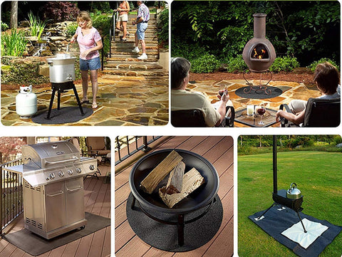 Fasmov versatile protective mat for grills, smokers, and griddles.