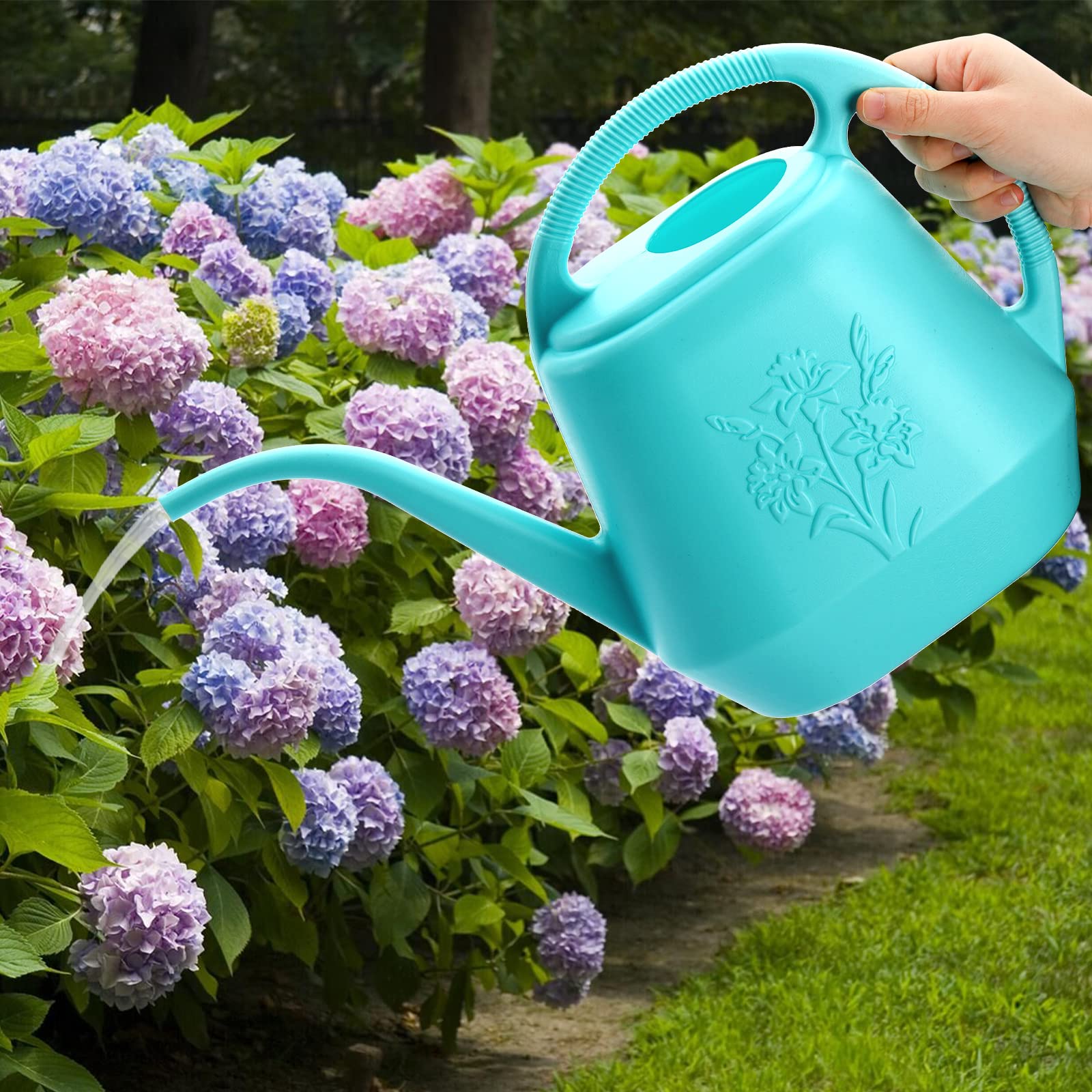 Large-capacity Fasmov plastic watering can built for long-lasting use.