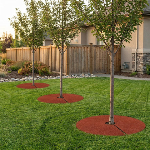 Fasmov three-pack facilitates installation around multiple trees or areas.