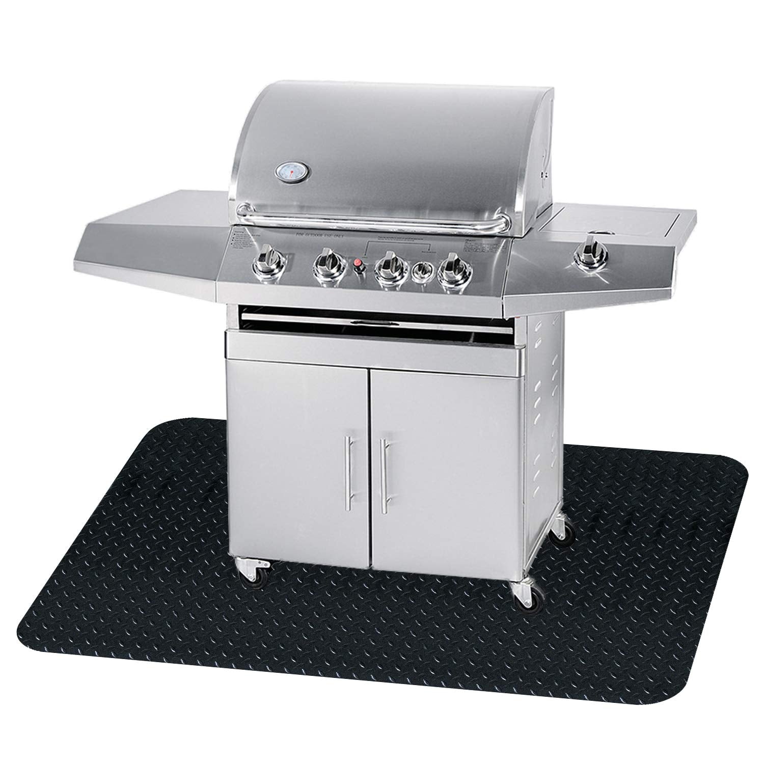Fasmov grill mat 48x36 inches protecting floors from grease splashes