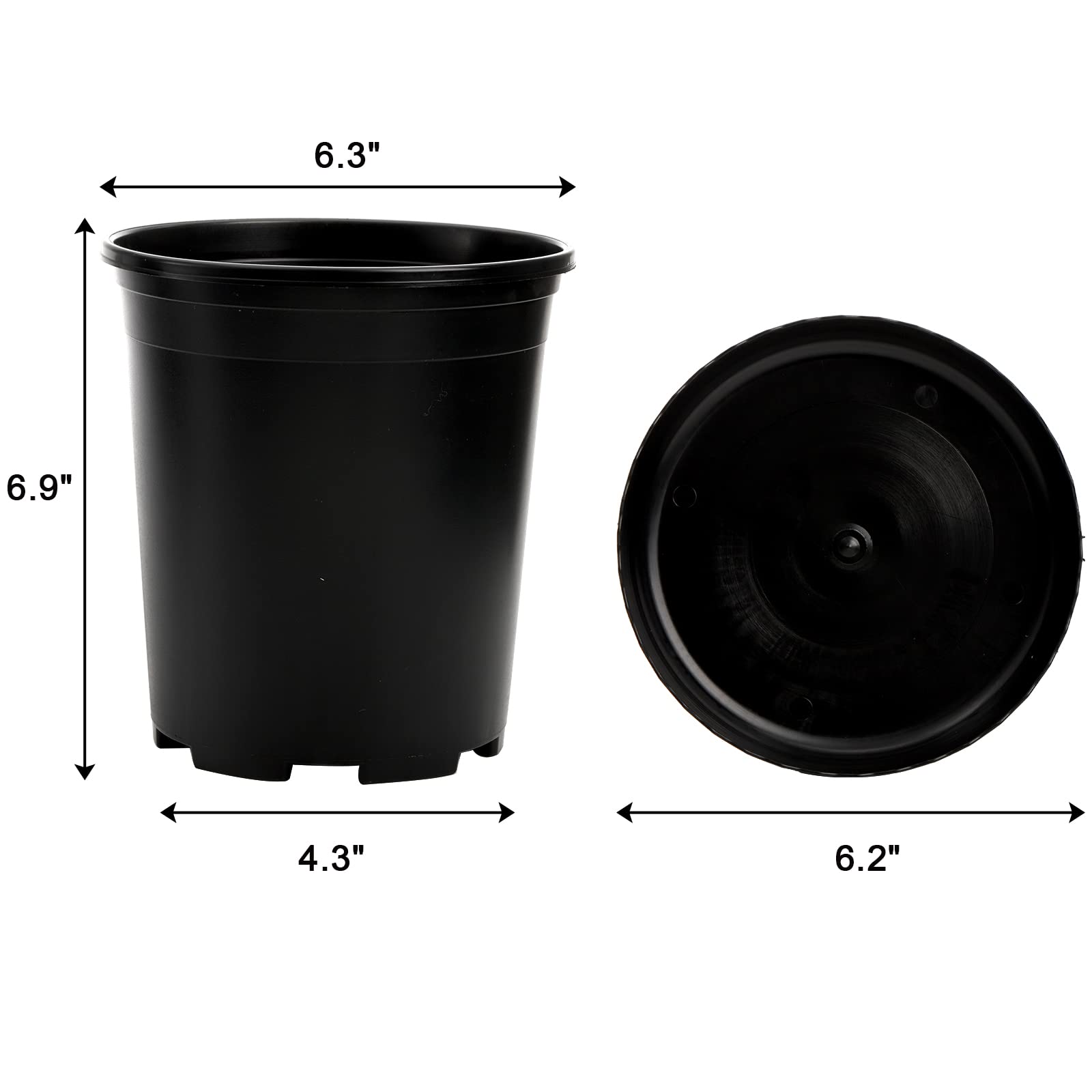 Fasmov pots with trays allow clean drainage and drip management.