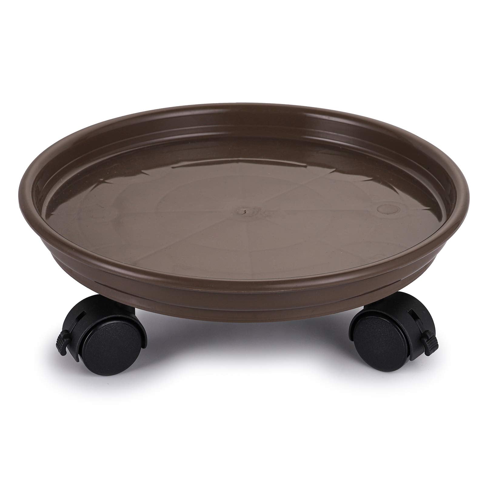Fasmov plant pallet round inner diameter 10.6 inches fits medium pots securely.