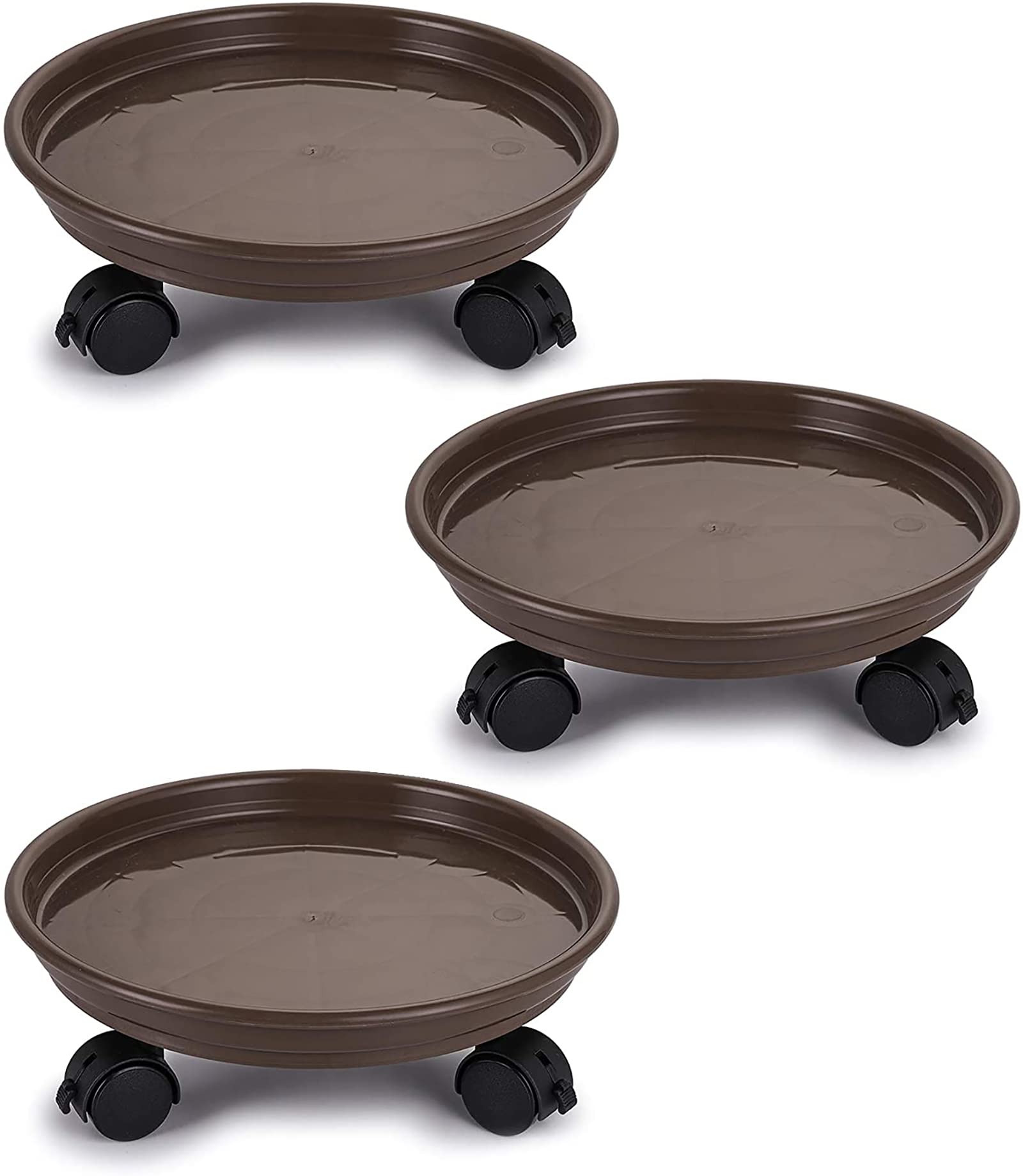 Fasmov plant pallet round outer diameter 11.6 inches for easy plant mobility.