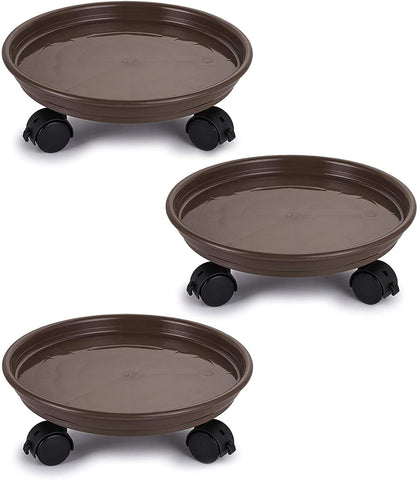 Fasmov plant pallet round outer diameter 11.6 inches for easy plant mobility.