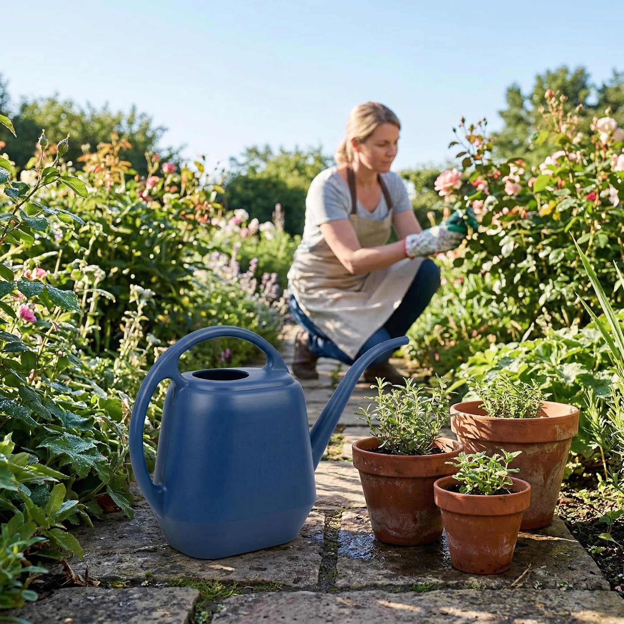 Fasmov long spout enables precise water delivery to roots and pots