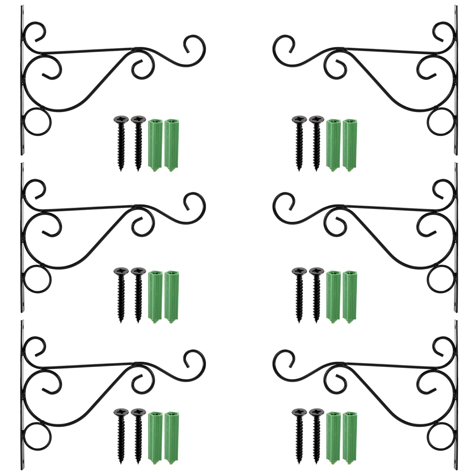 Fasmov solid iron bracket with black finish adds outdoor durability.