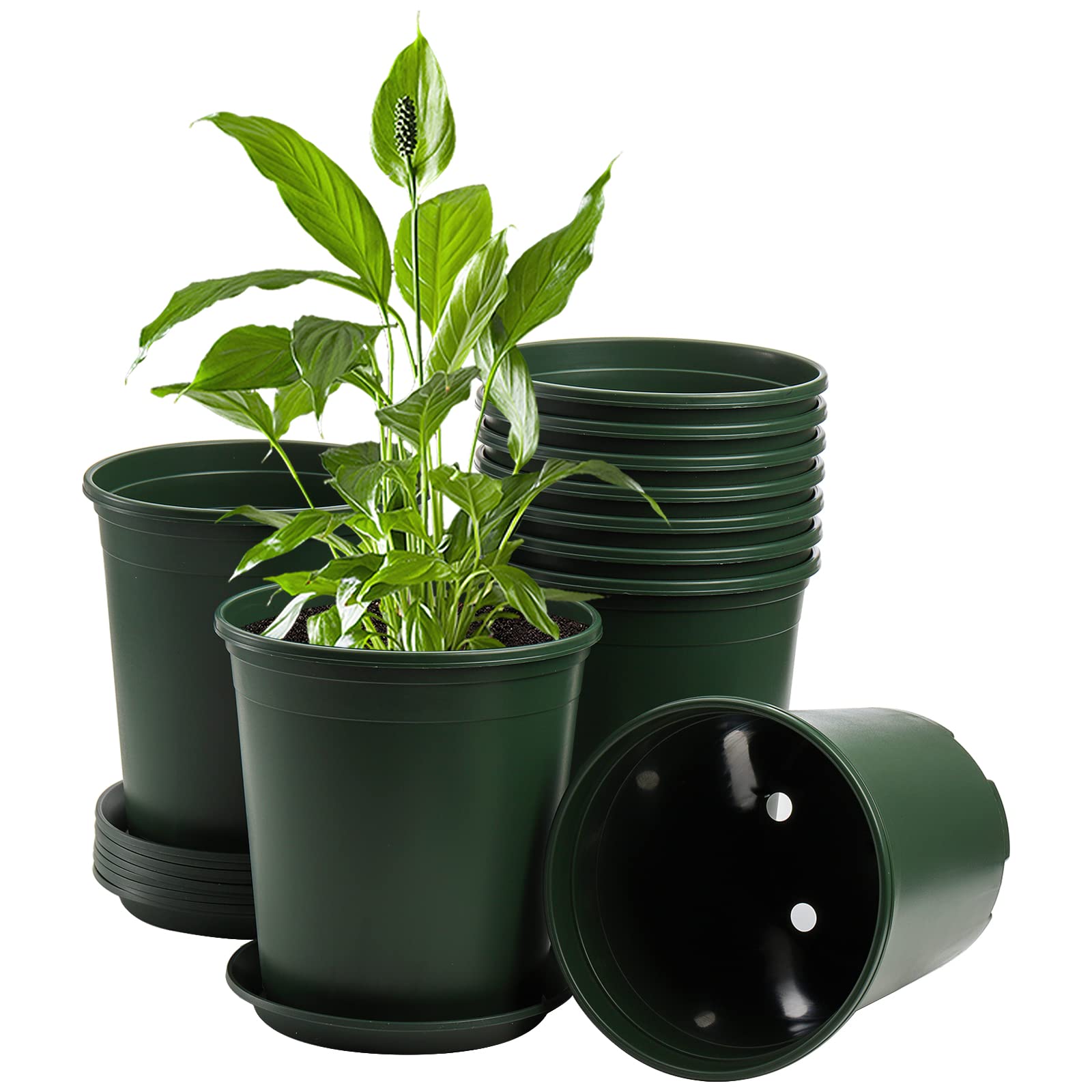 Stackable design of Fasmov nursery pots for compact storage.