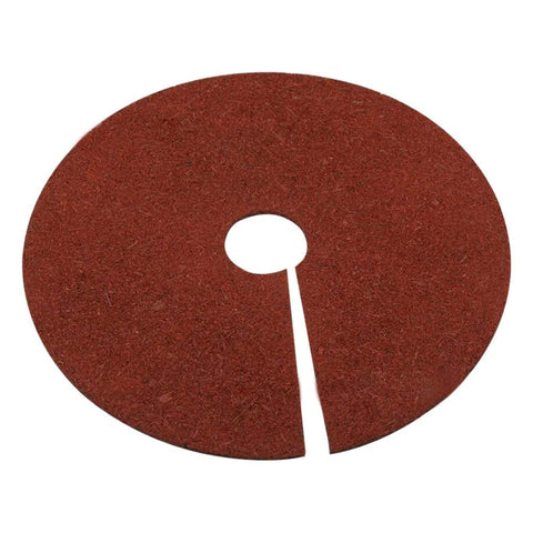 Fasmov tree protector ring with open center fits around a trunk while preserving nutrient flow.