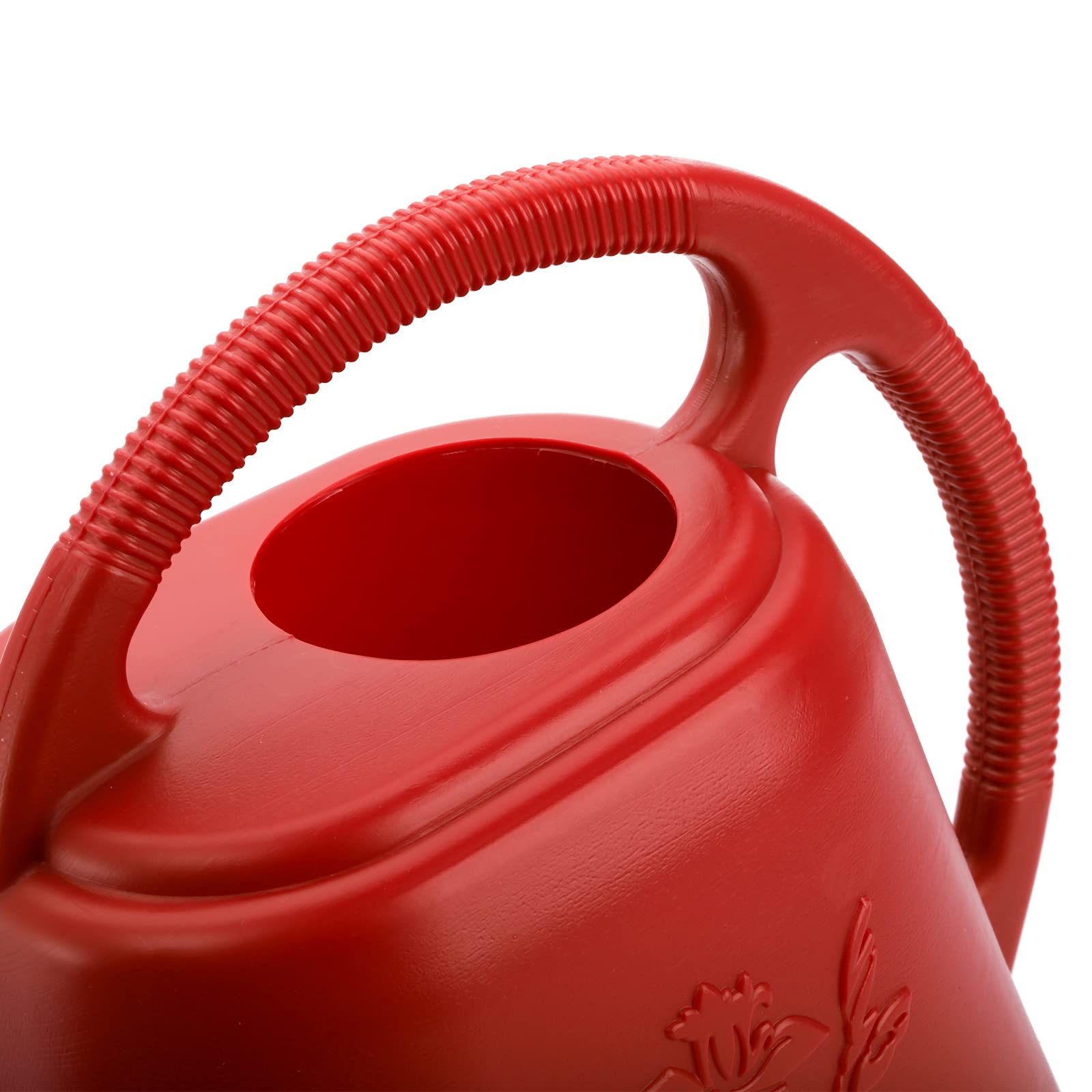 Fasmov burnt red watering can features ergonomic handle for comfortable use.