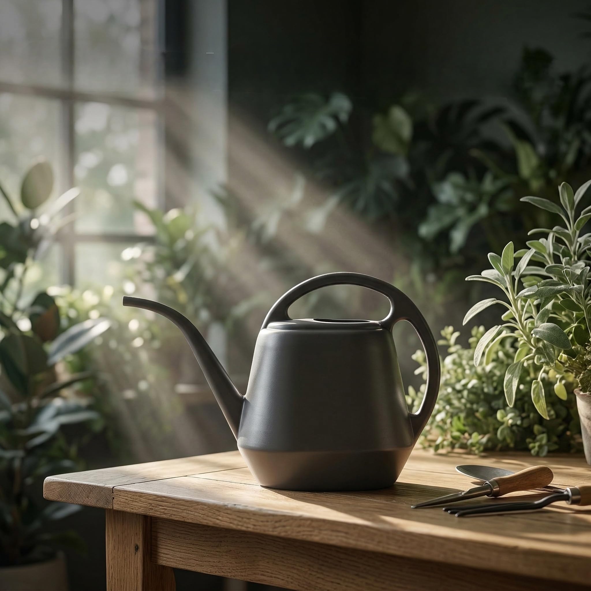 Fasmov long spout guides water to roots with accuracy.