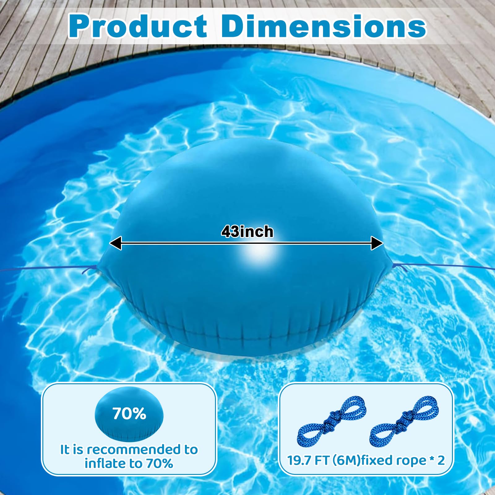FATIRO heavy-duty PVC air pillow built to resist cold and last season after season.