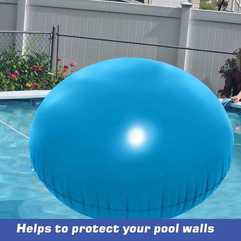 FATIRO winter pool cover pillow with rope attachment ready for secure positioning.