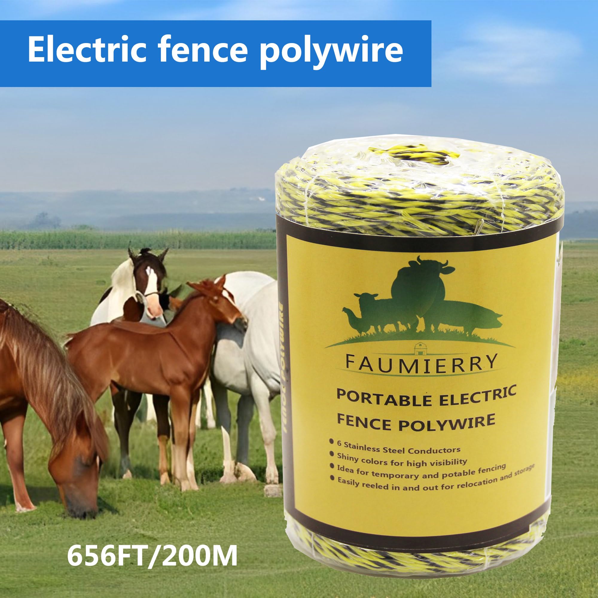 FAUMIERRY easy-install polywire ready for quick fence deployment.