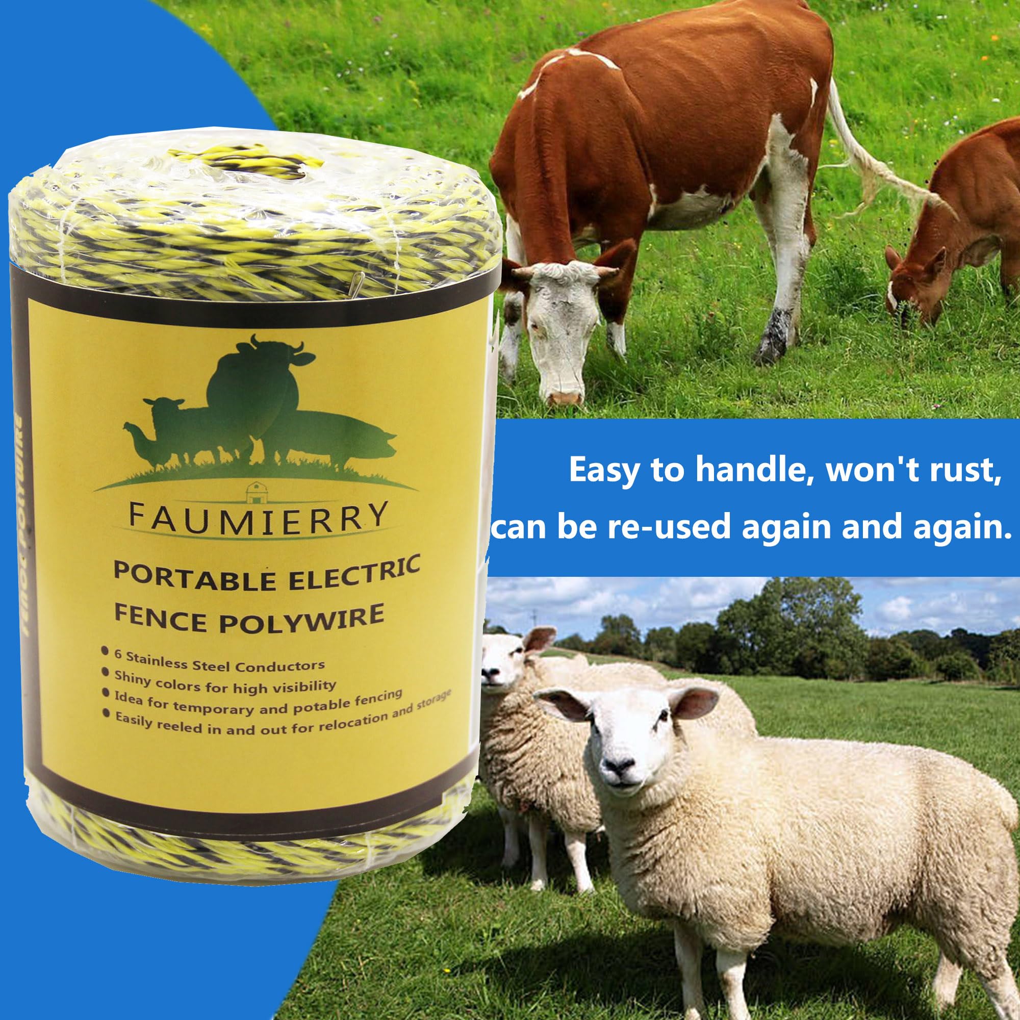 FAUMIERRY reusable spool demonstrates a durable fencing solution.
