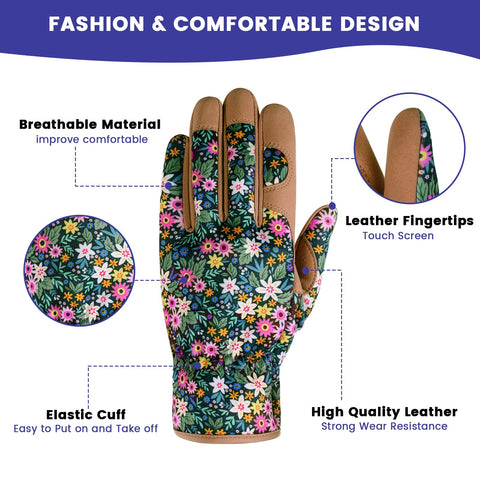 fauson gardening gloves feature microfiber leather for durable wear and extended use