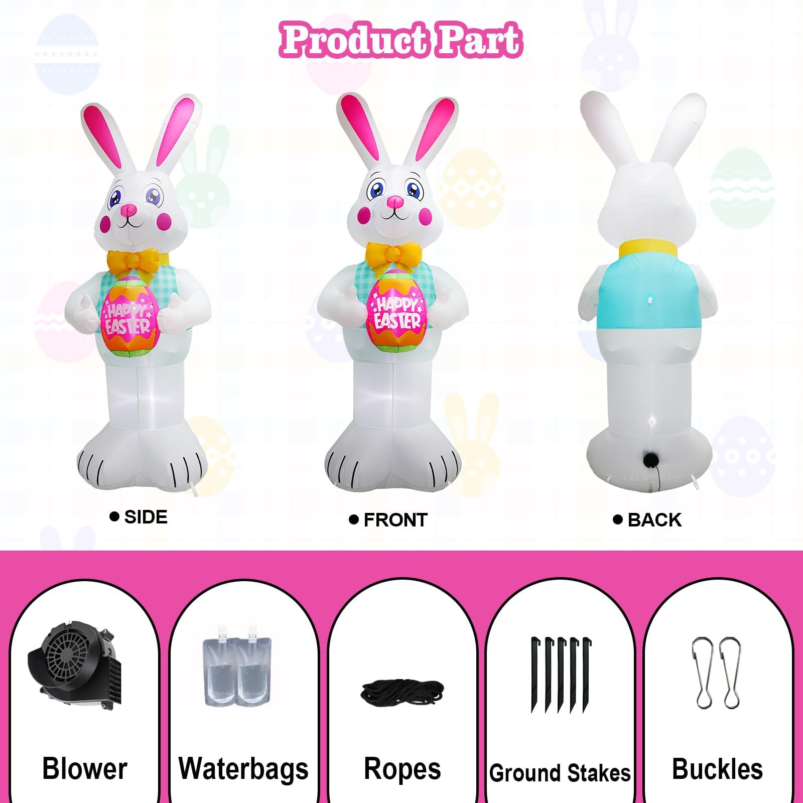 FaveHome Easter bunny garden decor for indoor or outdoor events.