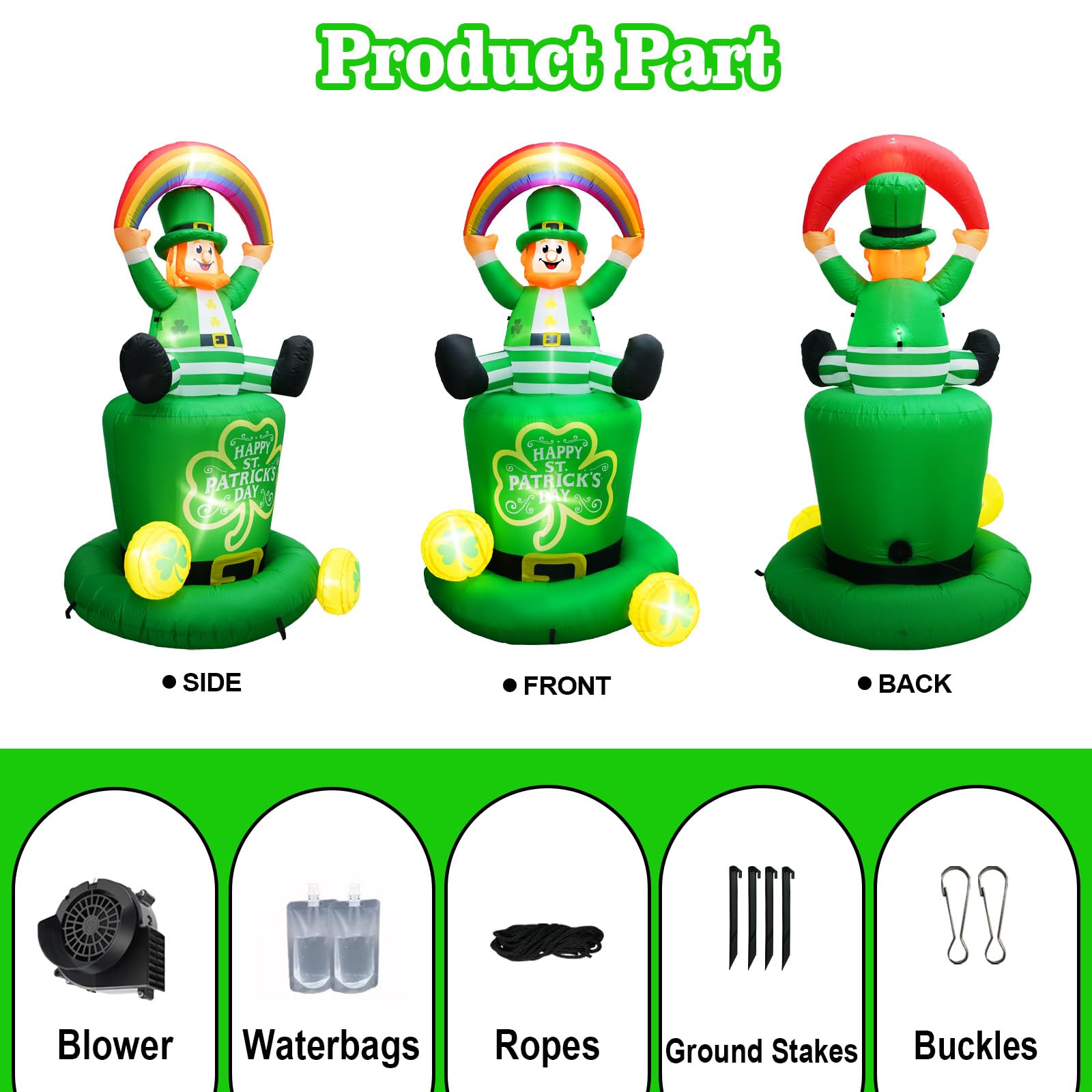 FaveHome ground stakes and tethers keep the inflatable secure
