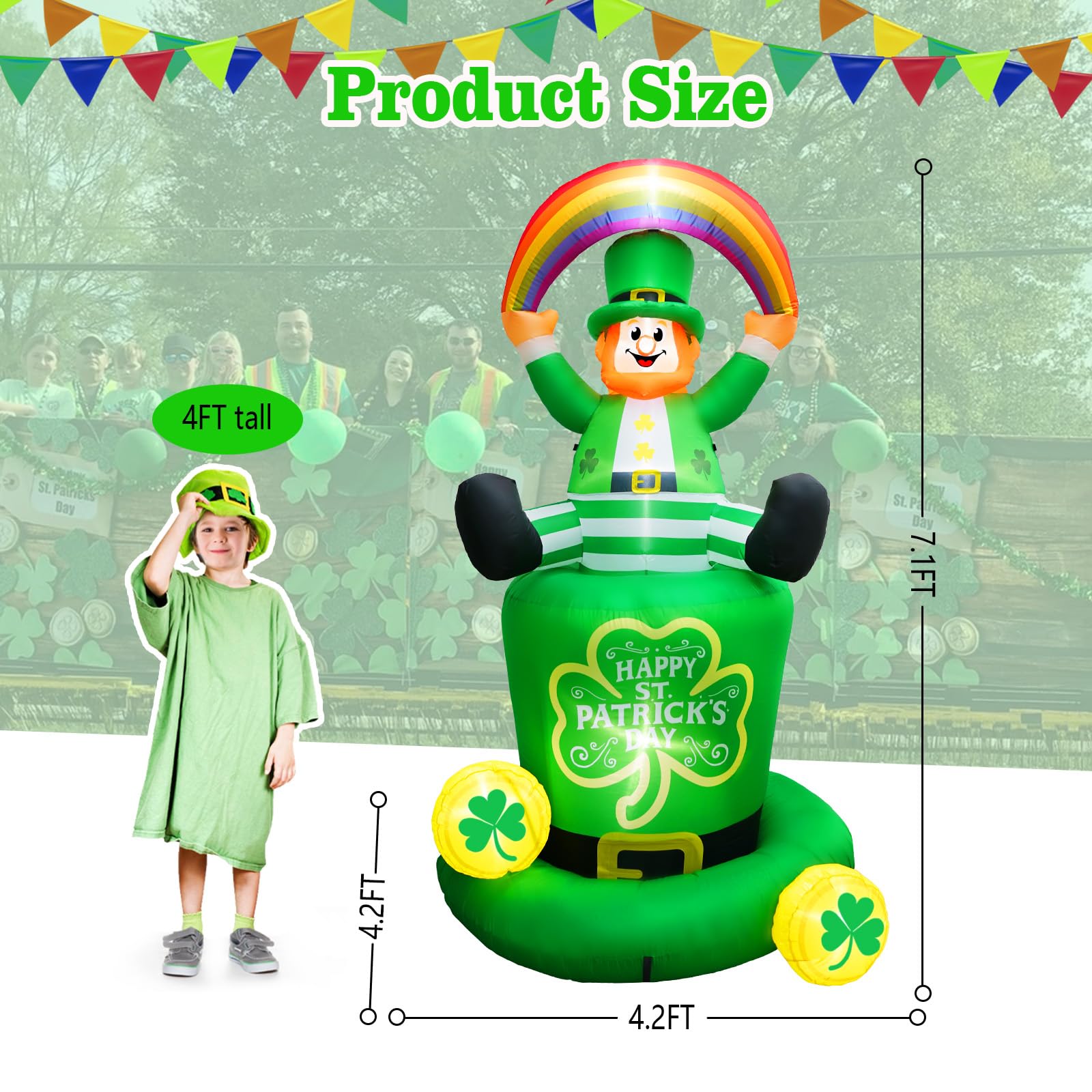FaveHome St. Patrick's Day LED inflatable boosts curb appeal