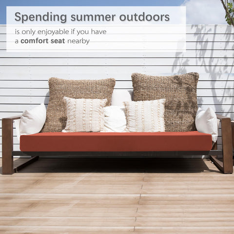 Favoyard bench cushion 42x18 spice color scene for outdoor decor