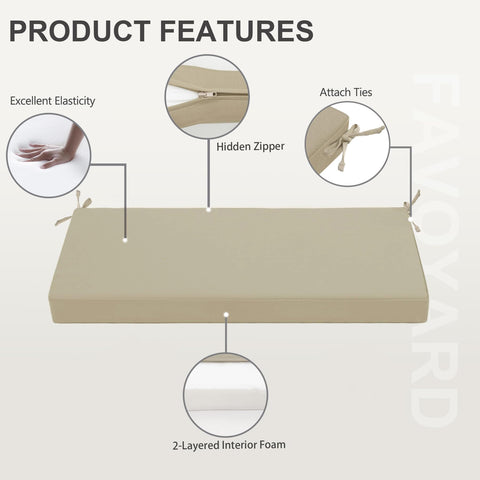 Favoyard 48x18 cushion cover is easy to clean and machine washable.