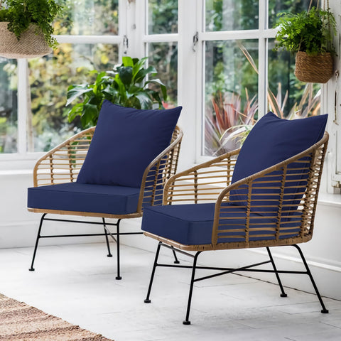 Favoyard cushions feature hidden zippers to protect against moisture.