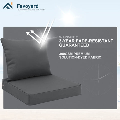 Favoyard high-resilience 28D foam cushions bounce back for lasting comfort.