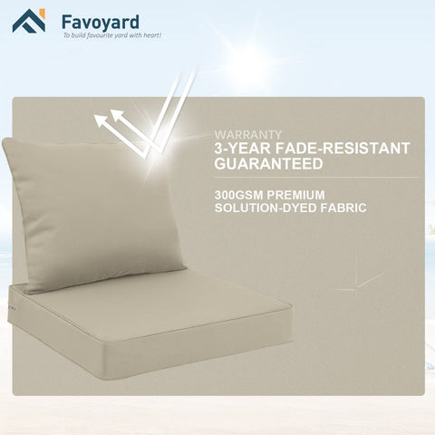 Favoyard high-resilience foam detail, quick rebound for lasting comfort.